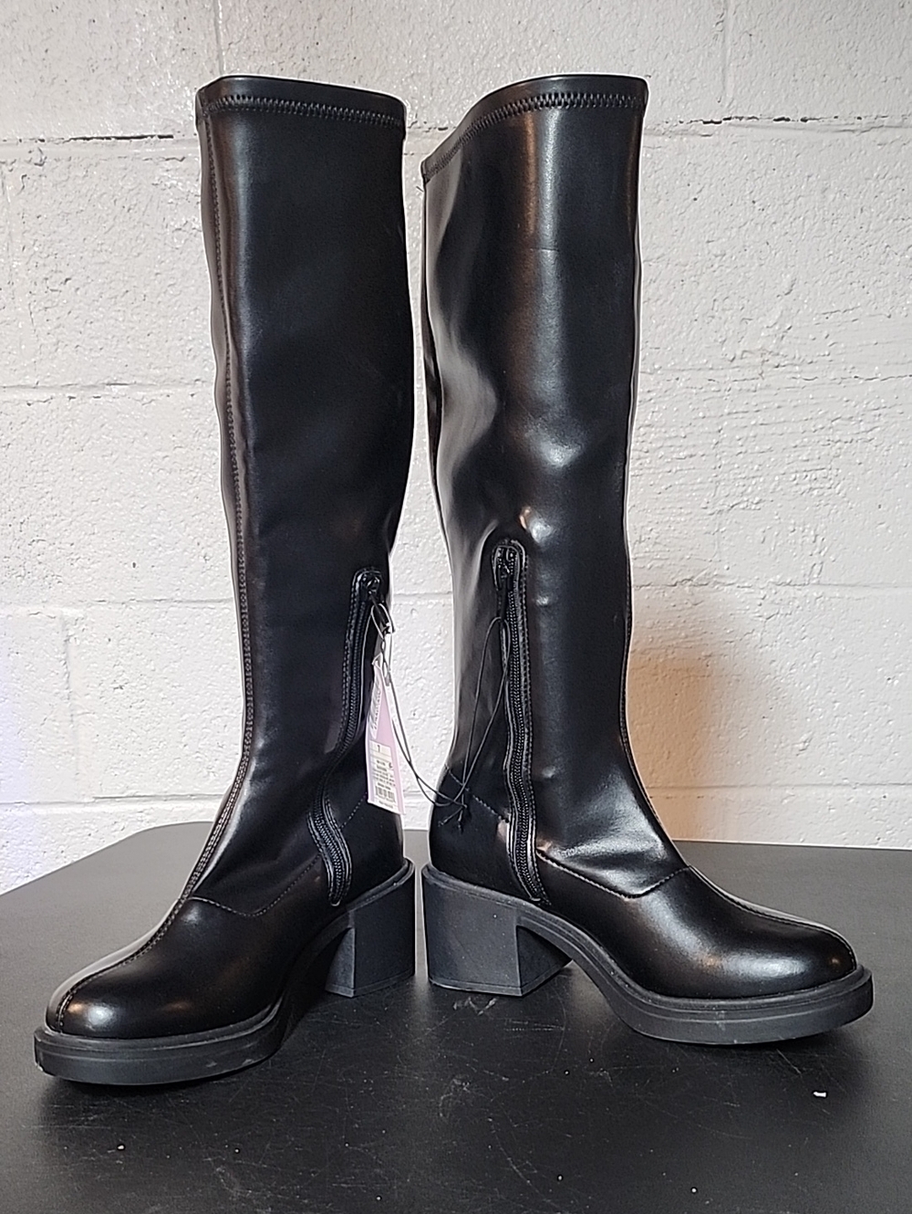 wild fable Black Over-the-Knee Block Heel Boots